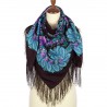 PAVLOVO POSAD RUSSIAN SHAWL SCARF ITALIAN 100% WOOL CAPE 110x110cm 1699-15