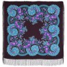 PAVLOVO POSAD RUSSIAN SHAWL SCARF ITALIAN 100% WOOL CAPE 110x110cm 1699-15