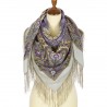 PAVLOVO POSAD RUSSIAN SHAWL SCARF ITALIAN 100% WOOL CAPE 110x110cm 1712-1