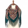 PAVLOVO POSAD RUSSIAN SHAWL SCARF ITALIAN 100% WOOL CAPE 110x110cm 1805-12