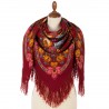 PAVLOVO POSAD RUSSIAN SHAWL 125x125 cm 49x49" 100% Wool Scarf Wrap Woolen Fringe 1194-5