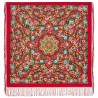 RUSSIAN PAVLOVO POSAD SHAWL 135x135cm SCARF ITALIAN 100%WOOL SILK FRINGE 1891-5
