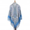 RUSSIAN PAVLOVO POSAD SHAWL 130x130 cm SCARF 100% SILK DRESS WRAP 1867-13