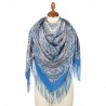RUSSIAN PAVLOVO POSAD SHAWL 130x130 cm SCARF 100% SILK DRESS WRAP 1867-13