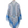 RUSSIAN PAVLOVO POSAD SHAWL 130x130 cm SCARF 100% SILK DRESS WRAP 1867-13