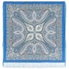 RUSSIAN PAVLOVO POSAD SHAWL 130x130 cm SCARF 100% SILK DRESS WRAP 1867-13