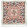 RUSSIAN PAVLOVO POSAD SHAWL 135x135cm SCARF ITALIAN 100%WOOL SILK FRINGE 1773-1