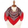 PAVLOVO POSAD SHAWL 100% WOOL WRAP RUSSIAN SCARF 89x89 cm 1907-5