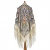 PAVLOVO POSAD RUSSIAN SHAWL 148x148 cm 58x58" 100% Wool Scarf Wrap 1757-2
