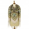 PAVLOVO POSAD RUSSIAN SHAWL 148x148 cm 58x58" 100% Wool Scarf Wrap 1914-1