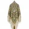 PAVLOVO POSAD RUSSIAN SHAWL 148x148 cm 58x58" 100% Wool Scarf Wrap 1914-1