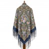 PAVLOVO POSAD RUSSIAN SHAWL 148x148 cm 58x58" 100% Wool Scarf Wrap 1914-3