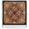 PAVLOVO POSAD RUSSIAN SHAWL 148x148 cm 58x58" 100% Wool Scarf Wrap 1025-19