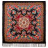 PAVLOVO POSAD RUSSIAN SHAWL 146x146 cm 57x57" 100% Wool Scarf Wrap Silk Fringe 1910-18