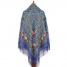 PAVLOVO POSAD RUSSIAN SHAWL 146x146 cm 57x57" 100% Wool Scarf Wrap Silk Fringe 1922-15