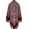 PAVLOVO POSAD RUSSIAN SHAWL 146x146 cm 57x57" 100% Wool Scarf Wrap Silk Fringe 1922-6