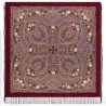 PAVLOVO POSAD RUSSIAN SHAWL 146x146 cm 57x57" 100% Wool Scarf Wrap Silk Fringe 1922-6