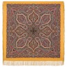 PAVLOVO POSAD RUSSIAN SHAWL 146x146 cm 57x57" 100% Wool Scarf Wrap Silk Fringe 1930-2
