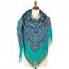 PAVLOVO POSAD RUSSIAN SHAWL 146x146 cm 57x57" 100% Wool Scarf Wrap Silk Fringe 1930-11
