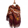 PAVLOVO POSAD RUSSIAN SHAWL 146x146 cm 57x57" 100% Wool Scarf Wrap Woolen Fringe 351-7