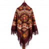 PAVLOVO POSAD RUSSIAN SHAWL 146x146 cm 57x57" 100% Wool Scarf Wrap Woolen Fringe 351-7