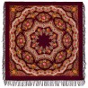 PAVLOVO POSAD RUSSIAN SHAWL 146x146 cm 57x57" 100% Wool Scarf Wrap Woolen Fringe 351-7