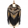 PAVLOVO POSAD RUSSIAN SHAWL 146x146 cm 57x57" 100% Wool Scarf Wrap Woolen Fringe 351-21