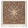 RUSSIAN PAVLOVO POSAD SHAWL 135x135cm SCARF ITALIAN 100%WOOL SILK FRINGE 1810-2