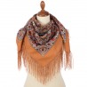 PAVLOVO POSAD RUSSIAN SHAWL 89x89 cm 35x35" 100% Wool Scarf Silk Fringe Wrap 1919-2