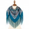 PAVLOVO POSAD RUSSIAN SHAWL 89x89 cm 35x35" 100% Wool Scarf Silk Fringe Wrap 1919-12