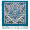PAVLOVO POSAD RUSSIAN SHAWL 89x89 cm 35x35" 100% Wool Scarf Silk Fringe Wrap 1919-12