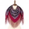 PAVLOVO POSAD RUSSIAN SHAWL 89x89 cm 35x35" 100% Wool Scarf Silk Fringe Wrap 1919-6