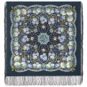 PAVLOVO POSAD RUSSIAN SHAWL 89x89 cm 35x35" 100% Wool Scarf Silk Fringe Wrap 1920-1