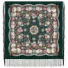 PAVLOVO POSAD RUSSIAN SHAWL 89x89 cm 35x35" 100% Wool Scarf Silk Fringe Wrap 1920-9