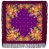 AUTHENTIC PAVLOVO POSAD SHAWL RUSSIAN SCARF 100% WOOL KERCHIEF 89x89 cm 1317-7