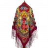 PAVLOVO POSAD RUSSIAN SHAWL 148x148 cm 58x58" 100% Wool Scarf Wrap 707-6