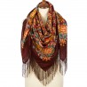 PAVLOVO POSAD RUSSIAN SHAWL 125x125 cm 49x49" 100% Wool Scarf Wrap 511-7