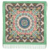 RUSSIAN PAVLOVO POSAD SHAWL 135x135cm SCARF ITALIAN 100% WOOL SILK FRINGE 1779-9