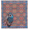 PAVLOVO POSAD RUSSIAN SUMMER SHAWL 100% COTTON BANDANA OWL 70x70 SCARF 10714-1