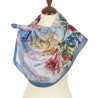 PAVLOVO POSAD PURE 100% SILK RUSSIAN SHAWL SCARF SUMMER DRESS WRAP 89 CM 10089-13