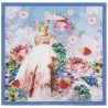 PAVLOVO POSAD PURE 100% SILK RUSSIAN SHAWL SCARF SUMMER DRESS WRAP 89 CM 10089-13