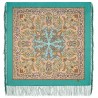 PAVLOVO POSAD RUSSIAN SHAWL 89x89 cm 35x35" 100% Wool Scarf Silk Fringe Wrap 1923-11