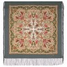 PAVLOVO POSAD RUSSIAN SHAWL 89x89 cm 35x35" 100% Wool Scarf Silk Fringe Wrap 1923-2