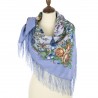 PAVLOVO POSAD RUSSIAN SHAWL 89x89 cm 35x35" 100% Wool Scarf Silk Fringe Wrap 1604-15