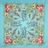 PAVLOVO POSAD RUSSIAN SHAWL 89x89 cm 35x35" 100% Wool Scarf Silk Fringe Wrap 1604-11