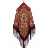 PAVLOVO POSAD RUSSIAN SHAWL 148x148 cm 58x58" 100% Wool Scarf Wrap 1230-7