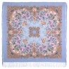 RUSSIAN PAVLOVO POSAD 100% SILK RUSSIA SHAWL SCARF WRAP SUMMER 130x130 cm 1736-13