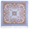RUSSIAN PAVLOVO POSAD 100% SILK RUSSIA SHAWL SCARF WRAP SUMMER 130x130 cm 1736-13