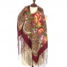 PAVLOVO POSAD RUSSIAN SHAWL 148x148 cm 58x58" 100% Wool Scarf Wrap 947-6