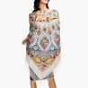 PAVLOVO POSAD RUSSIAN SHAWL 146x146 cm 57x57" 100% Wool Scarf Wrap Silk Fringe 1676-1